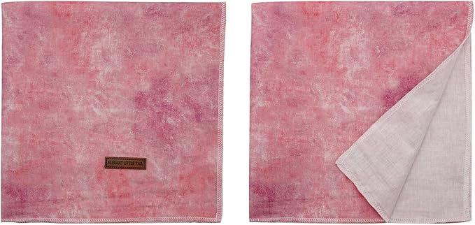 Elegant Little Tail Pink Dog Bandana, Soft Adjustable Square Kerchief for Small Large Dogs