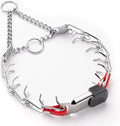 Herm Sprenger Chrome Plated Steel Dog Collar with Quick Release ClicLock Buckle O-Ring Biothane Insert Training Collar Made in Germany (Cherry Red, 16in x 2.25mm(Neck Size up to 13-14in))