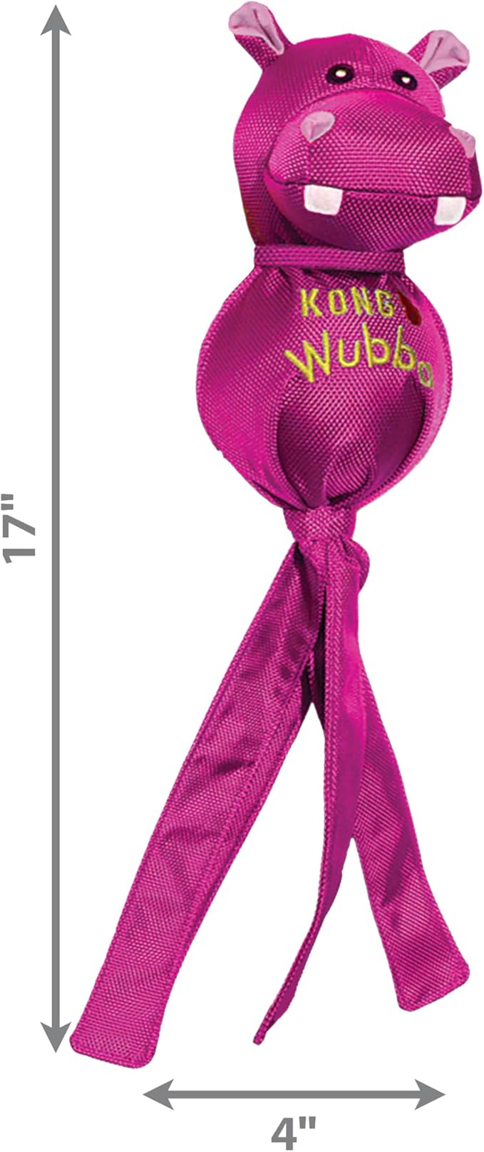 KONG Wubba Friends Ballistic Dog Toy - Durable Interactive Squeaky Toy for Dogs, Assorted Colors/Animals, Ideal for Fetch & Tug-of-War (Extra Large)
