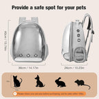 Cat Carrier Backpack, Pet Carrier Backpack Front Pack for Small Medium Cat Puppy Dog Carrier Backpack Bag Space Capsule, Airline-Approved Pet Carrier for Travel Hiking Walking Camping (Grey)