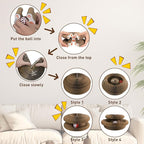 Kitty Curls Cat Scratcher Cat Toys, 1 PC Magic Organ Cat Scratcher for Indoor Cats, Modern Indoor Interactive Reversible Toys Scratcher Cardboard Kitten Pads