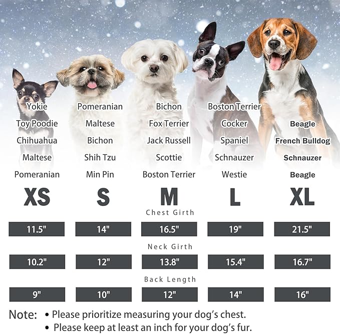 SCENEREAL Winter Dog Vest Coat with Harness Built in, Warm Dog Jacket for Small Medium Dogs, Cold Weather Coats with Zipper, Fleece Puffer Vest Windproof Snow Clothes for Puppy Pet