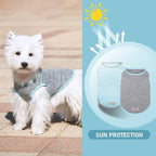 KYEESE 2Pack Dog Shirt, Lightweight Sun Protection Sleeveless Dog T Shirts for Large Dogs Boy, Breathable Pet Reflective Tank Top Summer Dogs Clothes for Outdoor Walking, Grey+Sky Blue, 3XL