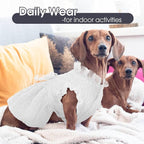 Kuoser Dog Dress, Cute Dog Dresses for Medium Dogs Girl Elegant Puppy Tutu with Bow-Knot, Doggie Princess Costume Pet Outfit for Birthday Party Christmas Halloween Wedding, White M
