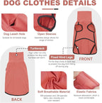 ROZKITCH Dog Winter Coat Soft Pullover Pajamas, Pet Windproof Warm Cold Weather Jacket Vest Cozy Jumpsuit Apparel Outfit Clothes for Small Medium Large Giant Walking Hiking Travel Orange 2XL