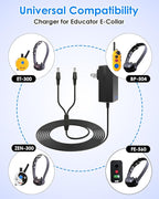 E Collar Charger Dual Lead for Mini Educator 300 400 ET-300 ET-400 Dog Training Collar, Replacement Power Adapter Charging Cable