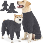 Fleece Dog Sweater for Small Medium Large Dog for Run Walk Sleep Pet Winter Jacket & Windproof Clothes Coat Medium Grey