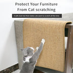 Generic Cat Scratcher Mat & Pad - Natural Sisal Cat Scratch Blanket with Tapes, Corner Scratching Pad, Furniture Couch Carpets Protector (M, 23.6 x 15.7 Inch / 1 Pack)