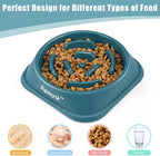 Slow Feeder Dog Bowls for Healthy Eating, Non-Slip and Anti-Choking Design, Reduces Bloating & Overeating for Medium Dogs and Cats, Easy to Clean