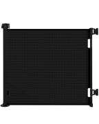 2PCS Retractable Baby Gates, Mesh Dog Gate for Doorways, 33.6" Tall, Expands to 55" Wide,Pet Safety Essential Fit for Baseboards, Wide Toddlers Gates for Hallways, Indoor & Outdoor,Black