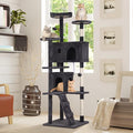 Cat Tree with Scratching Post,Cat Tower House for Indoor Large Adult Cats Kittens,21" Multi-Level Activity Cat Cando Furniture,Grey