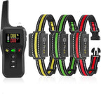 PetJoy Automatic Bark Collar for Dogs - Shock Collar with Remote and Auto Modes, Bark Training Combo - Level 1-5, 3300 Ft Range