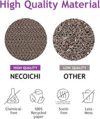 Necoichi Cardboard Cat Scratcher Wall for Indoor Cats - Cat Scratching Board, Cat Scratch Pad Lounger with Reversible Usability and Extra Comfort for Lounge, Curved (Dark Cherry, Large)