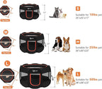Black Dog Cat Playpen, Puppy Pet Playpen Indoor for Small Dog Crate Tent Cage Outdoor, Portable Pop Up Dogs Enclosure Kennel with Carrying Case for Dogs/Cats/Rabbits
