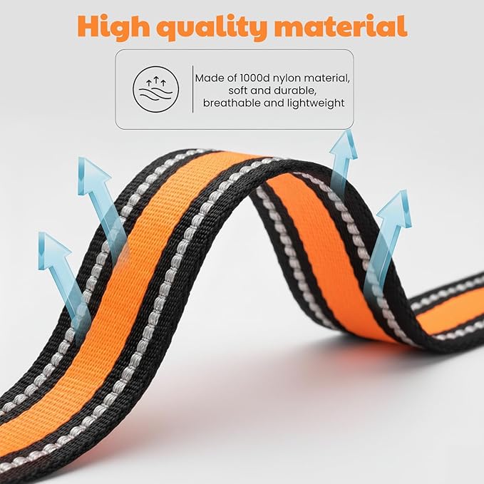 Training Collar Replacement Straps Adjustable Nylon Bands for E-Collars & Shock Collars, 2-Pack (Orange&Pink) - Dog Collar Accessory Fits Most 3/4 Inch Electronic Training Collars