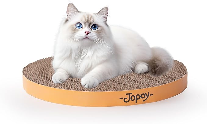 Round Cat Scratcher Replacement Pads -Circle Scratcher Pad Cardboard Cat Scratchers Refill 10 inch Diameter 7/8 inch Thickness(Green and Yellow Cardboard 2PCS)