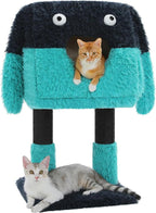 PEQULTI 31" Cat Tree for Indoor Cats, Multi-Level Cat Tower with Cozy Cat Condo Clearance Prime, Blue