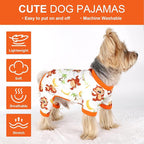 Dog Pajamas Pjs Summer Fall Dog Clothes for Small Dogs Girl Boy, Soft Stretchy Tiny Chihuahua Yorkie Puppy Clothes Doggie Onesies Cat Pet Jammies Outfit, Monkey, M