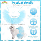 Dog Tutu Tulle Tutu for Dogs Small Large Medium Puppy Dress Ballerina Costume Skirt for Holiday Puppy Cats Bunny Pet Outfit Birthday Wedding Party Photo Prop Supplies(Blue)