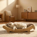 Sisal Cat Scratcher Bed for Indoor Cats Hammock for Scratching Pad Cat Chair Nartural Sisal Scratch Post for Cats Scratcher Lounge, Wooden Cat Furniture