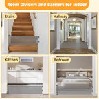Short Dog Gate,14" Tall Gate to Step Over, Puppy Mesh Retractable Pet Gates Doggy Door for Doorways Stairs, Extends up to 55" Wide for Kitchen Hallways Indoor, Gray