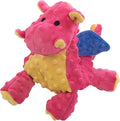 goDog Bubble Plush Dragons Squeaky Dog Toy, Chew Guard Technology - Coral, Large