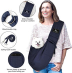 CUBY Dog and Cat Sling Carrier - Hands Free Reversible Pet Papoose Bag - Soft Pouch and Tote Design - Suitable for Puppy, Small Dogs Cats Outdoor