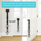 COOYOO 2 Pack Dog Doorbells, Adjustable Potty Training Dog Bells, Upgraded for Training Your Puppy The Easy Way, Premium Quality Housetraining Hanging Bell-5 Extra Large Loud 1.5 DoorBells
