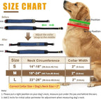 Martingale Collar for Dogs, Reflective No Pull Dog Collar for Large Medium Dogs, Adjustable Anti Pull Dog Collar for Training Walking, Heavy Duty Nylon Slip Collar with Buckle 2 Inch Wide L Dark Blue