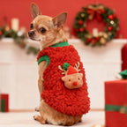 FLAdorepet 3 Packs Christmas Teacup Dog Cat XXS Clothes for Chihuahua Yorkie,Winter Warm Fleece Puppy Pet Clothes Sweater Shirt Vest for Mini Newborn Extra Small Dogs (Christmas, XXXS(Pet Under 1LBS))