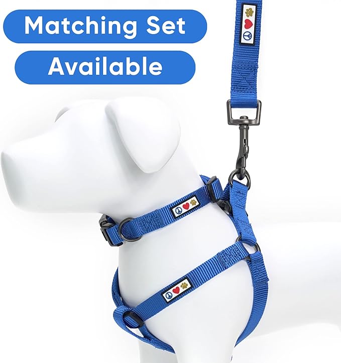 Pawtitas Solid Step-in Dog Harness – Adjustable No-Pull Vest for Puppies to Seniors, Safe & Comfortable S Blue