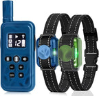 No Shock Dog Training Collar 2 Dogs, Vibrating 2 Dog Collars, Vibration Collar for 5-15 lbs Small Medium Large Dogs - No Shock No Prongs,Blue and Green