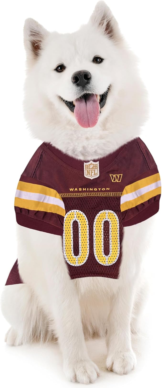 Pets First NFL Washington Commanders Dog Jersey, Size Medium. Best Football Jersey Costume for Dogs & Cats. Licensed Jersey Shirt
