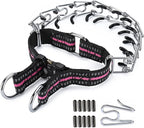 Pinch Collar for Dogs Adjustable Dog Training Collar with Comfortable Rubber Tip and Quick Release Buckle for Small Medium Large Dogs (Large, Purple)