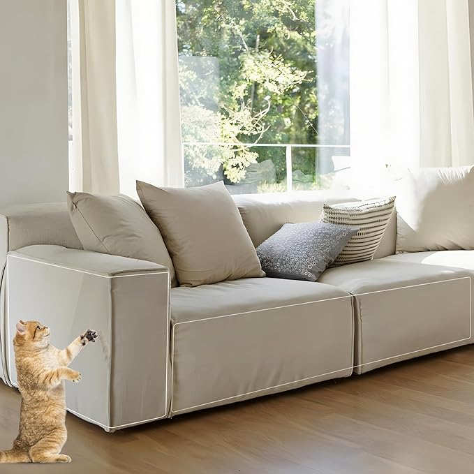 Anti Cat Scratch Furniture Protector 236 x 12 Inch Large Couch Protector for Cats Single-Sided Sticky Couch Protector Clear Couch Corner Guards Tape for Furniture Couch Sofa Door Walls