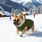 Fleece Hoodie, Windproof Waterproof Coat, Winter Warm Jacket, Cold Weather Pet Apparel Clothes Vest for Small Medium Large Dogs (XL, Green)