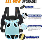 Pawaboo Pet Carrier Backpack, Adjustable Pet Front Cat Dog Carrier Backpack Travel Bag, Legs Out, Easy-Fit for Traveling Hiking Camping for Small Medium Dogs Cats Puppies, Large, Blue