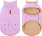 Large Dog Winter Jacket, Pet Warm Windproof Coat Dogs Cold Weather Coats Snow Jacket Pets Clothes, Golden Retriever, Labrador Retriever, Husky, Lilac L