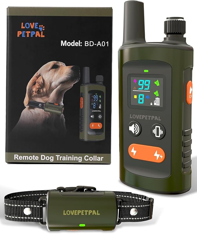 Dog Training Collar with Remote Control, 3500FT Dog Shock Collar for Small Medium Large Dogs, IPX7 Waterproof, 4 Training Modes