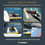 SOLSTICE Inflatable Pup Plank, Dog Water Ramp for Boats & Docks, Mini, 30 lb Capacity - Floating Platform for Pets for Lake, River, Beach & Swimming Pool, Includes Pump, Patent-Protected Design