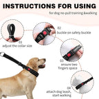 Martingale No Pull Dog Collar for Large Medium Small Dogs, Heavy Duty Nylon Adjustable Reflective Anti Pull Slip Collar with Buckle for Training Walking Hunting M Black