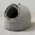 Cat Cave Bed——Soft and Cozy Pet Hideaway for Kittens and Puppies, Cat Bed Cave Perfect for Small Pets, Cave Cat Bed for Comfort and Warmth, Ideal for Snuggling and Resting.(Grey+Grey)