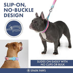 Spark Paws Martingale Dog Collar – Cushioned Slip-On Training Collar, Heavy Duty, Safety-Tested No-Buckle Collar for Medium & Large Dogs - Pastel Icing - A