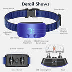 NBJU Bark Collar for Dogs,Rechargeable Anti Barking Training Collar with 7 Adjustable Sensitivity and Intensity Beep Vibration for Small Medium Large Dogs(Dark Blue