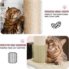 MoNiBloom 77 Inch Cat Tree Tower for Indoor Cats Large Adults, Tall Cat Tower with Scratching Post, Multi-Level Furniture Activity Center with Cat Condo Pet Play House, Beige