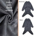 Dog Coats Autumn Winter Jumpsuit for Large Medium Dogs, Warmer Recovery Suit Polar Fleece Dog Bodysuit Lightweight Pajamas Pullover Stretchy Onesie Four-Legged Cold Weather Clothes(4XL, Grey)