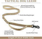 COOYOO Tactical Dog Collar Set, Adjustable Military Nylon Collar with Control Handle and Heavy Metal Buckle for Medium and Large Dogs