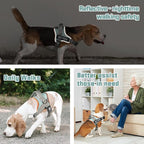 AUROTH Dog Harness No Pull Soft Padded Service Dog Vest, No Choke, Easy On Pet Vest with Handle, Adjustable Reflective Dog Harness for Small, Medium and Large Dogs, Easy Walking and Training