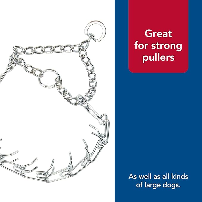 Coastal Pet Titan Dog Prong Training Collar - Rust-Resistant and Prong Metal Training Chain Collar for Dogs - Quality Supplies - 4 mm x 22"