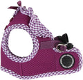 Puppia Vivien Vest Dog Harness Step-in All Season Mesh Cute No Pull No Choke Walking Training for Small Dog, Purple, Large